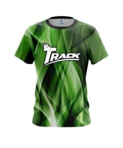 Track Wavy Green Swirl CoolWick Bowling Jersey
