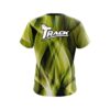 Track Wavy Yellow Swirl CoolWick Bowling Jersey - Image 2