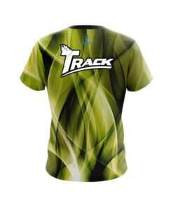Alternative view of Track Wavy Yellow Swirl CoolWick Bowling Jersey