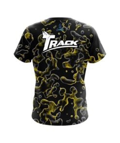 Alternative view of Track Yellow Flowing Fluid CoolWick Bowling Jersey