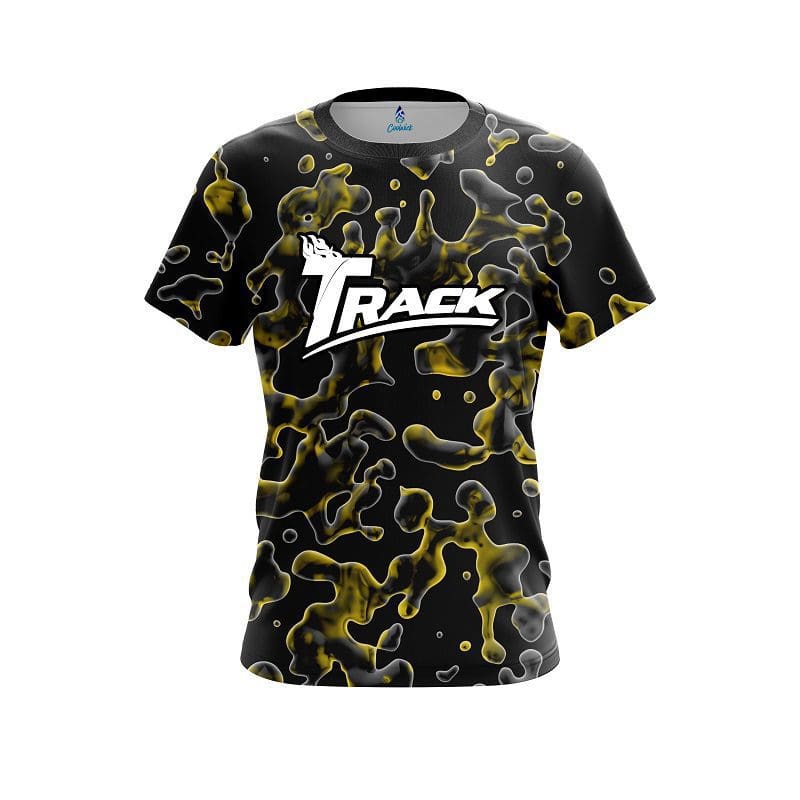 Track Yellow Flowing Fluid CoolWick Bowling Jersey