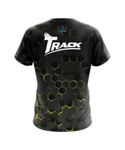 Alternative view of Track Yellow Honeycomb Fusion CoolWick Bowling Jersey