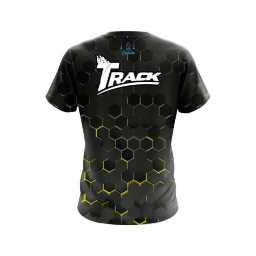 Track Yellow Honeycomb Fusion CoolWick Bowling Jersey - Image 2