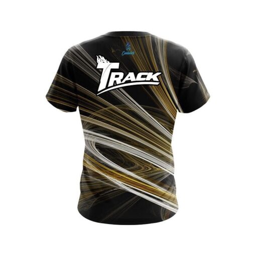 Track Yellow Motion Swirl CoolWick Bowling Jersey - Image 2