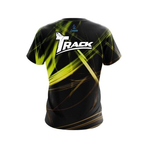 Track Yellow Spiral CoolWick Bowling Jersey - Image 2