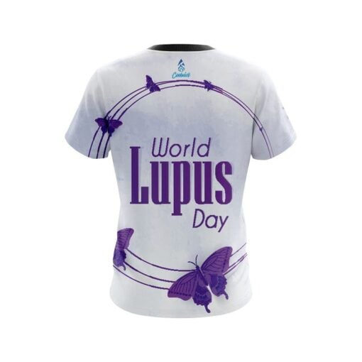 Plain World Lupus Cancer Awareness 3 CoolWick Bowling Jersey - Image 2