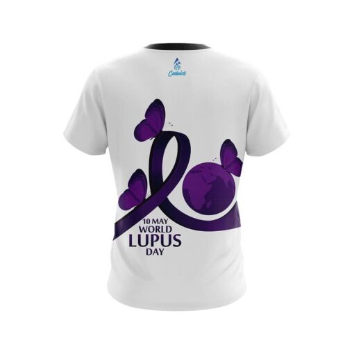 Plain World Lupus Cancer Awareness  CoolWick Bowling Jersey - Image 2
