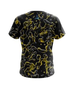 Alternative view of Plain Yellow Flowing Fluid CoolWick Bowling Jersey