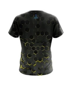 Alternative view of Plain Yellow Honeycomb Fusion CoolWick Bowling Jersey
