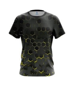 Plain Yellow Honeycomb Fusion CoolWick Bowling Jersey