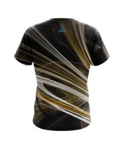 Alternative view of Plain Yellow Motion Swirl CoolWick Bowling Jersey