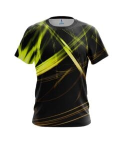 Plain Yellow Spiral CoolWick Bowling Jersey