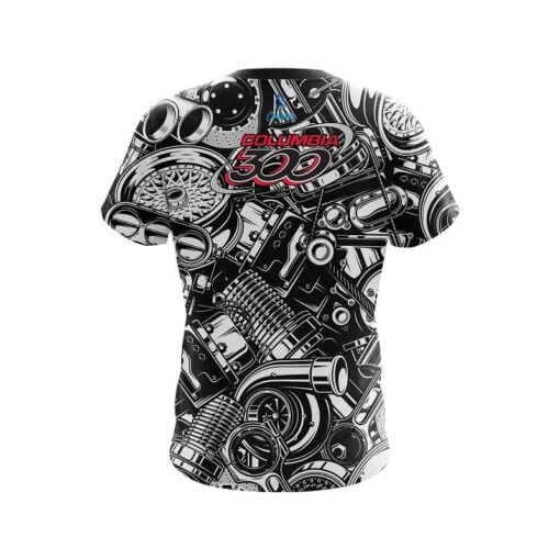 Columbia 300 Auto Parts Explosion CoolWick Bowling Jersey - Image 2