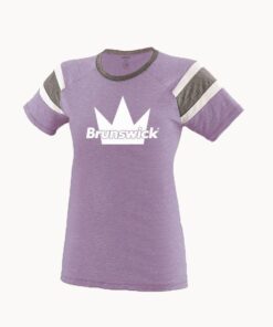 Brunswick Women's Melee Purple White Bowling T-Shirt
