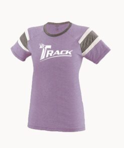 Track Women's Triton Purple White Bowling T-Shirt