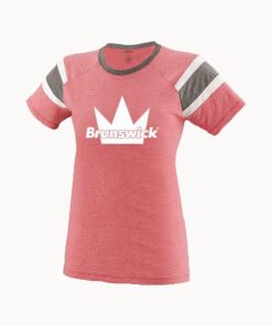 Brunswick Women's Melee Red White Bowling T-Shirt