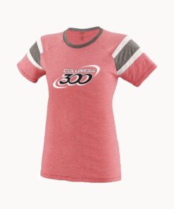 Columbia 300 Women's Delerium Red White Bowling T-Shirt