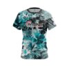 900 Global Aqua Tropical Leafs Effect CoolWick Bowling Jersey