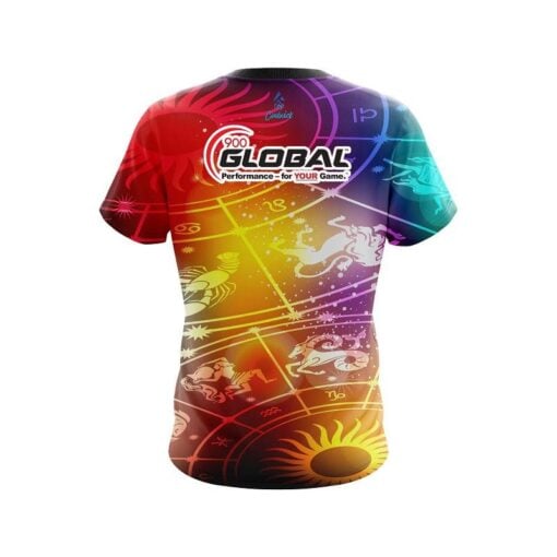 900 Global Astrological Signs CoolWick Bowling Jersey - Image 2