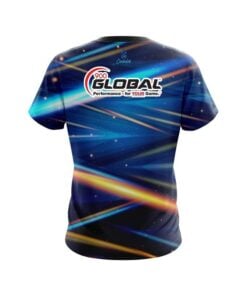 Alternative view of 900 Global Blue Futuristic Rays CoolWick Bowling Jersey