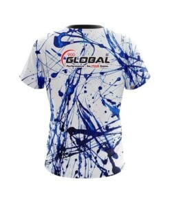 Alternative view of 900 Global Blue Paint Splash CoolWick Bowling Jersey