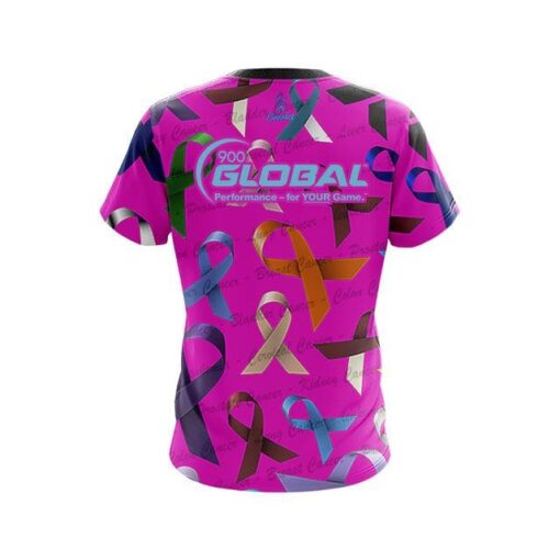 900 Global Cancer Sucks CoolWick Bowling Jersey - Image 2