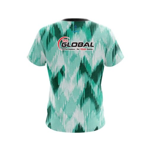 900 Global Chevron Green CoolWick Bowling Jersey - Image 2