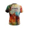 900 Global Colorful Painted Canvas Grunge CoolWick Bowling Jersey - Image 2
