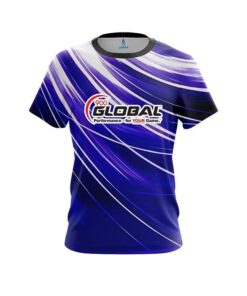 900 Global Deep Blue Stripes CoolWick Bowling Jersey