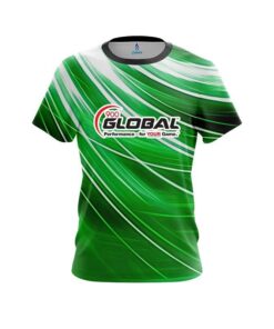 900 Global Deep Green Stripes CoolWick Bowling Jersey