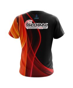 Alternative view of 900 Global Deep Orange Curve CoolWick Bowling Jersey
