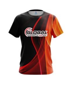900 Global Deep Orange Curve CoolWick Bowling Jersey
