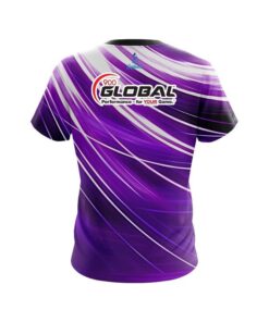Alternative view of 900 Global Deep Purple Stripes CoolWick Bowling Jersey