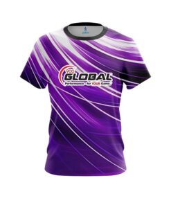 900 Global Deep Purple Stripes CoolWick Bowling Jersey