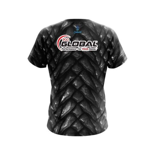 900 Global Black Dragon Scales CoolWick Bowling Jersey - Image 2