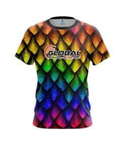 900 Global Colorful Dragon Scales CoolWick Bowling Jersey