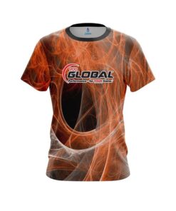 900 Global Energy Swirls Orange CoolWick Bowling Jersey