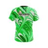 900 Global Green And White Liquid Swirls CoolWick Bowling Jersey - Image 2