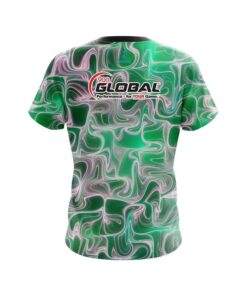 Alternative view of 900 Global Green Exotic Motion CoolWick Bowling Jersey