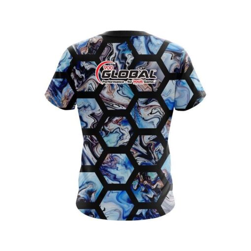 900 Global Marble Hex CoolWick Bowling Jersey - Image 2