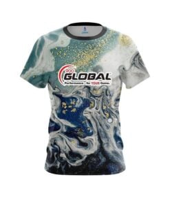 900 Global Marbleized Ripple Pattern CoolWick Bowling Jersey