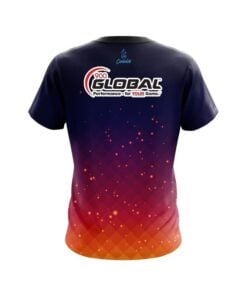 Alternative view of 900 Global Orange And Pink Fire Sparks CoolWick Bowling Jersey