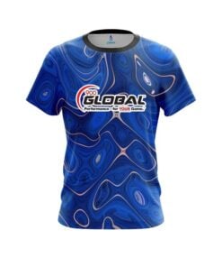900 Global Psychedelic Blue Flow CoolWick Bowling Jersey