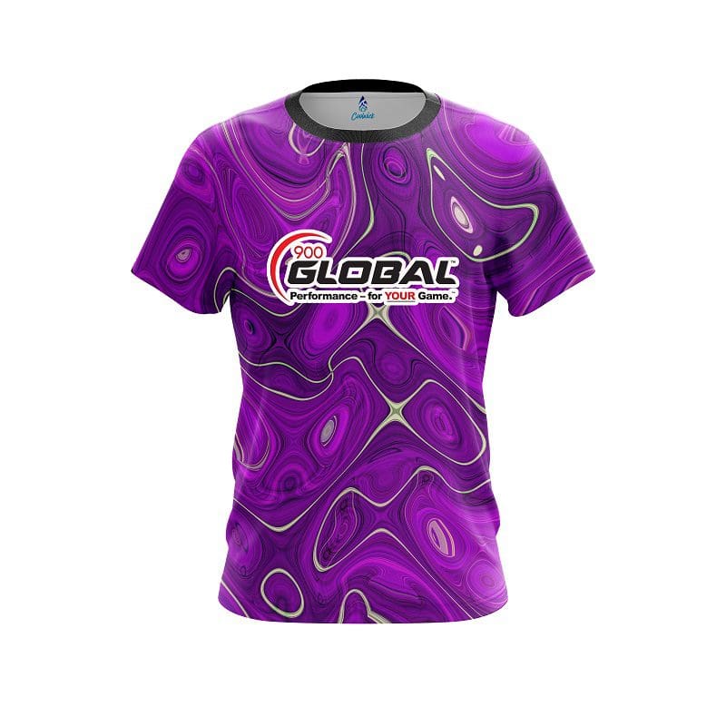 900 Global Psychedelic Purple Flow CoolWick Bowling Jersey