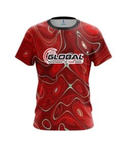 900 Global Psychedelic Red Flow CoolWick Bowling Jersey