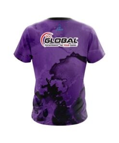 Alternative view of 900 Global Purple Graffiti Grunge CoolWick Bowling Jersey