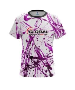 900 Global Purple Paint Splash CoolWick Bowling Jersey