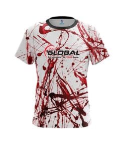 900 Global Red Paint Splash CoolWick Bowling Jersey