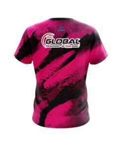 Alternative view of 900 Global Solid Pink Grunge CoolWick Bowling Jersey