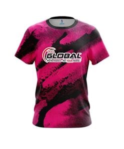 900 Global Solid Pink Grunge CoolWick Bowling Jersey
